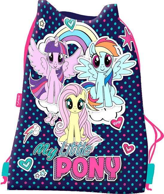 my LITTLE PONY Pferd EINHORN Tasche SPORTTASCHE TURNBEUTEL Rucksack blau Unicorn