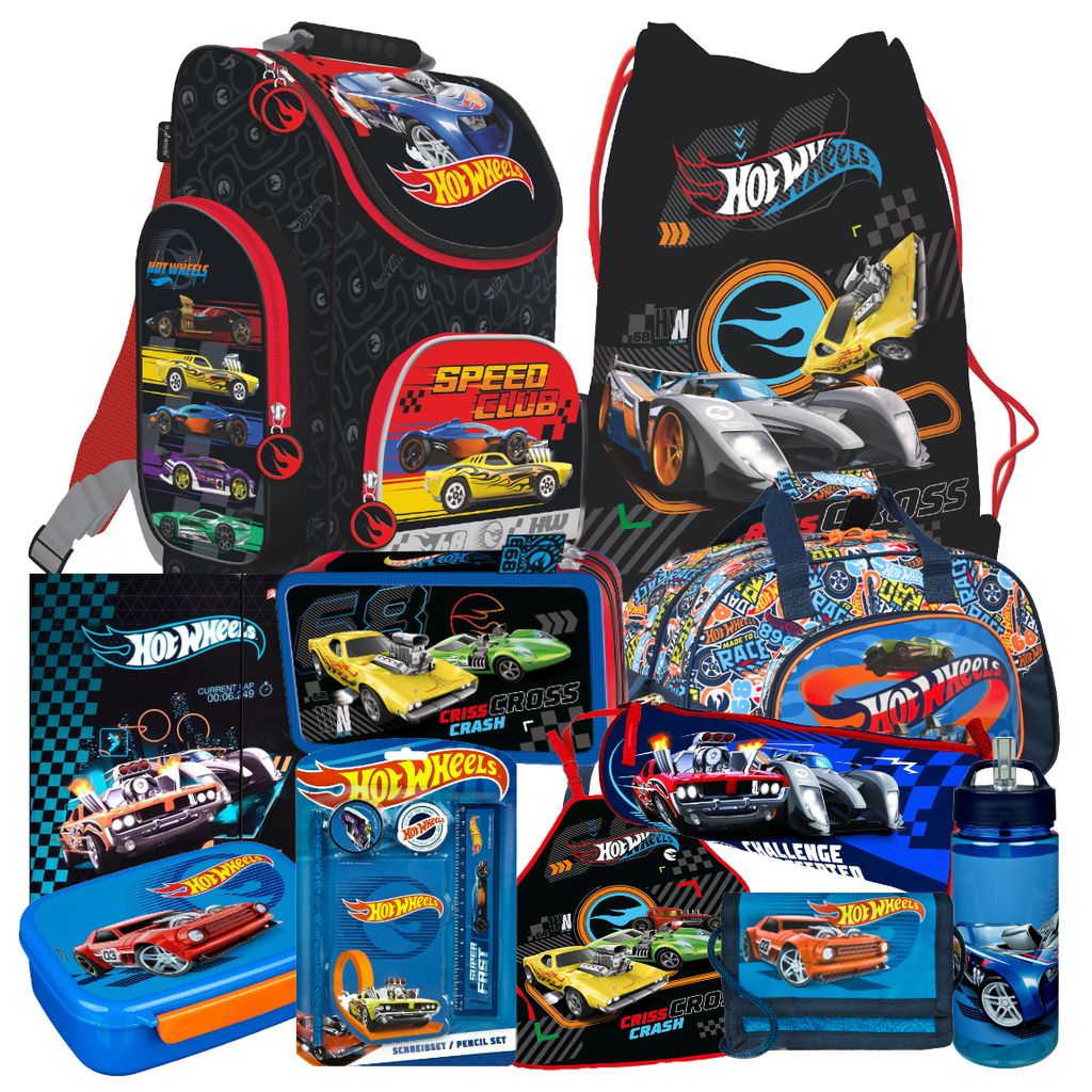 Hot Wheels Cars 1 1 Teile Set SCHULRANZEN RANZEN Federmappe Tornister Tasche