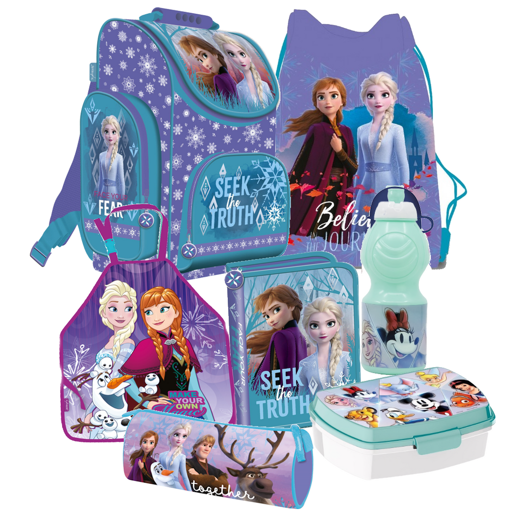 FROZEN Elsa EISKÖNIGIN 7 Teile Set SCHULRANZEN RANZEN FEDERMAPPE TASCHE TORNISTER
