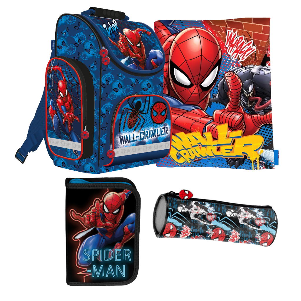 Spiderman 4 tl. Set SCHULRANZEN Ranzen Federmappe Tornister TASCHE Marvel Spider