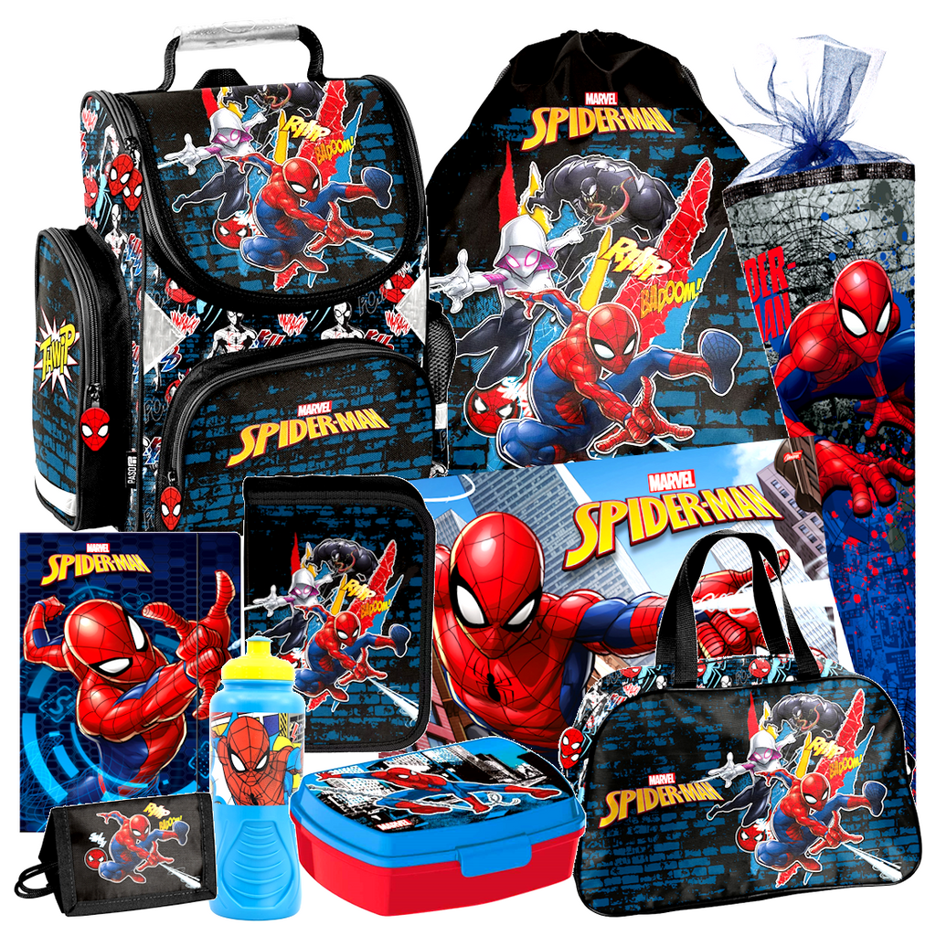 Spiderman 10 Teile Set Schulranzen Ranzen Federmappe Tornister Schultüte 85 cm h