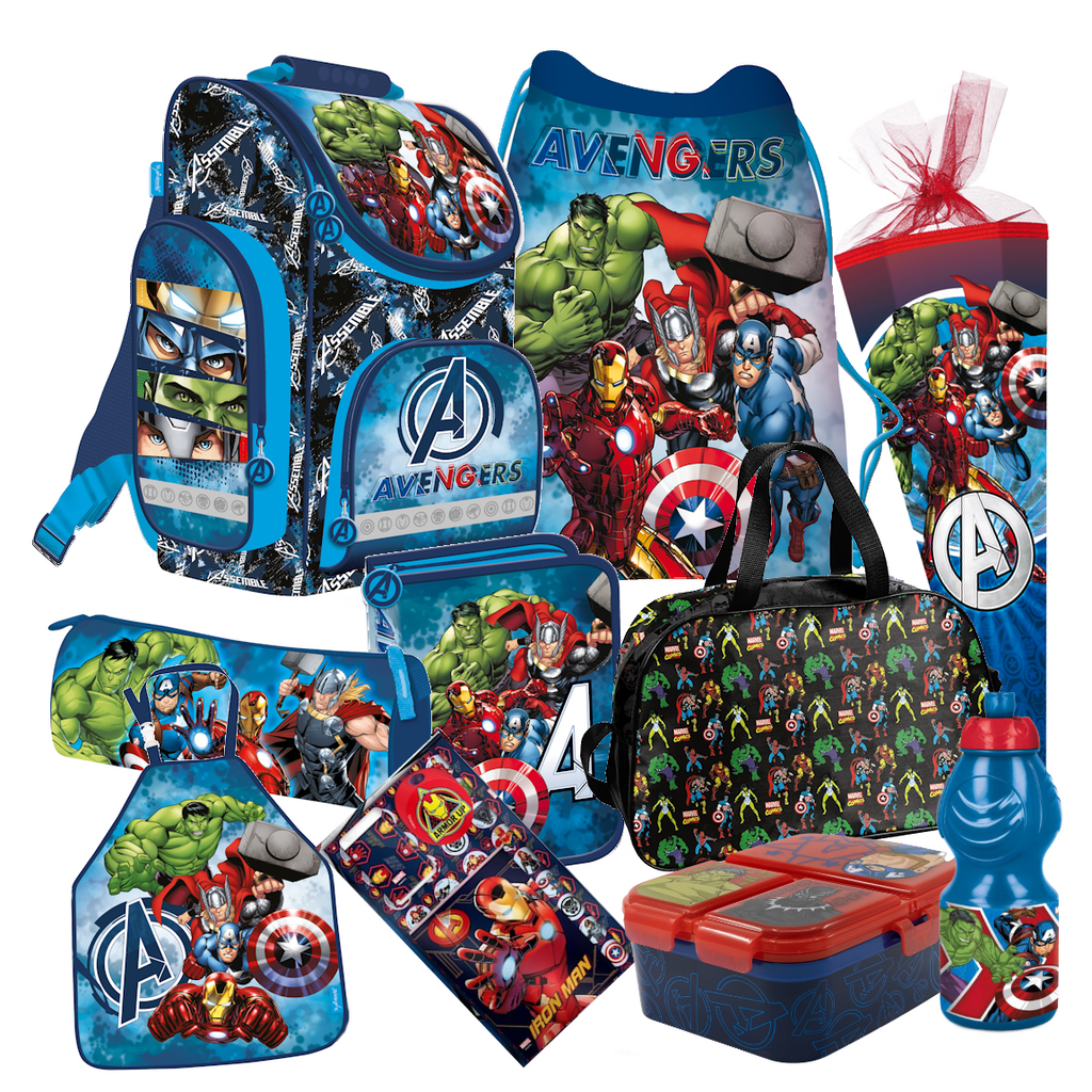 Avengers 10 Teile Set Schulranzen Ranzen Federmappe Tornister Schultüte 85 cm