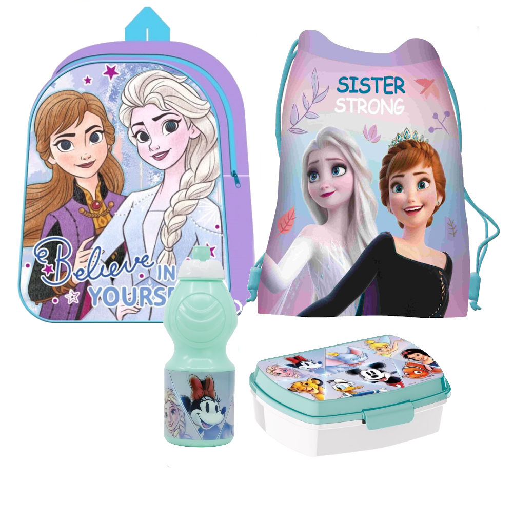 FROZEN EISKÖNIGIN 4 Teile KINDERGARTEN RUCKSACK Set pink