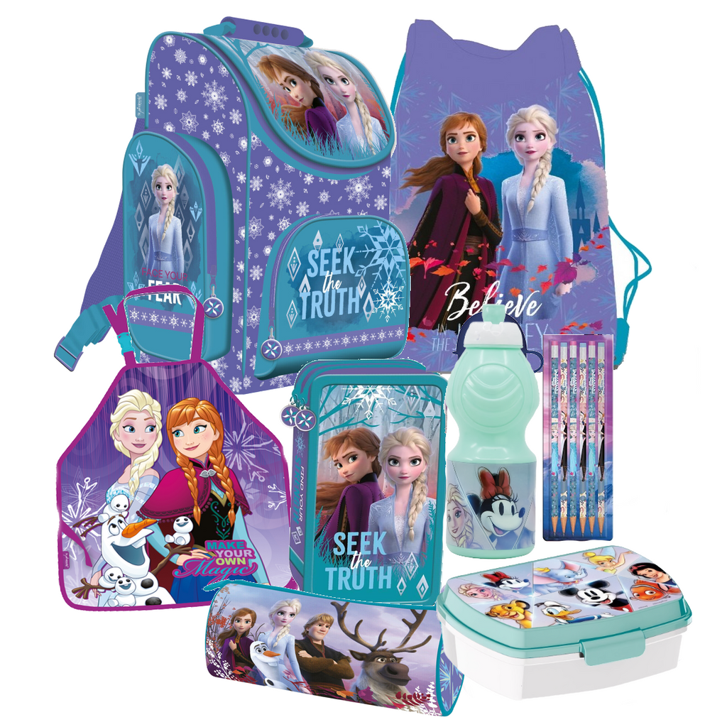 FROZEN 2 II EISKÖNIGIN 8 tlg Set SCHULRANZEN Ranzen Federmappe gefüllt TORNISTER