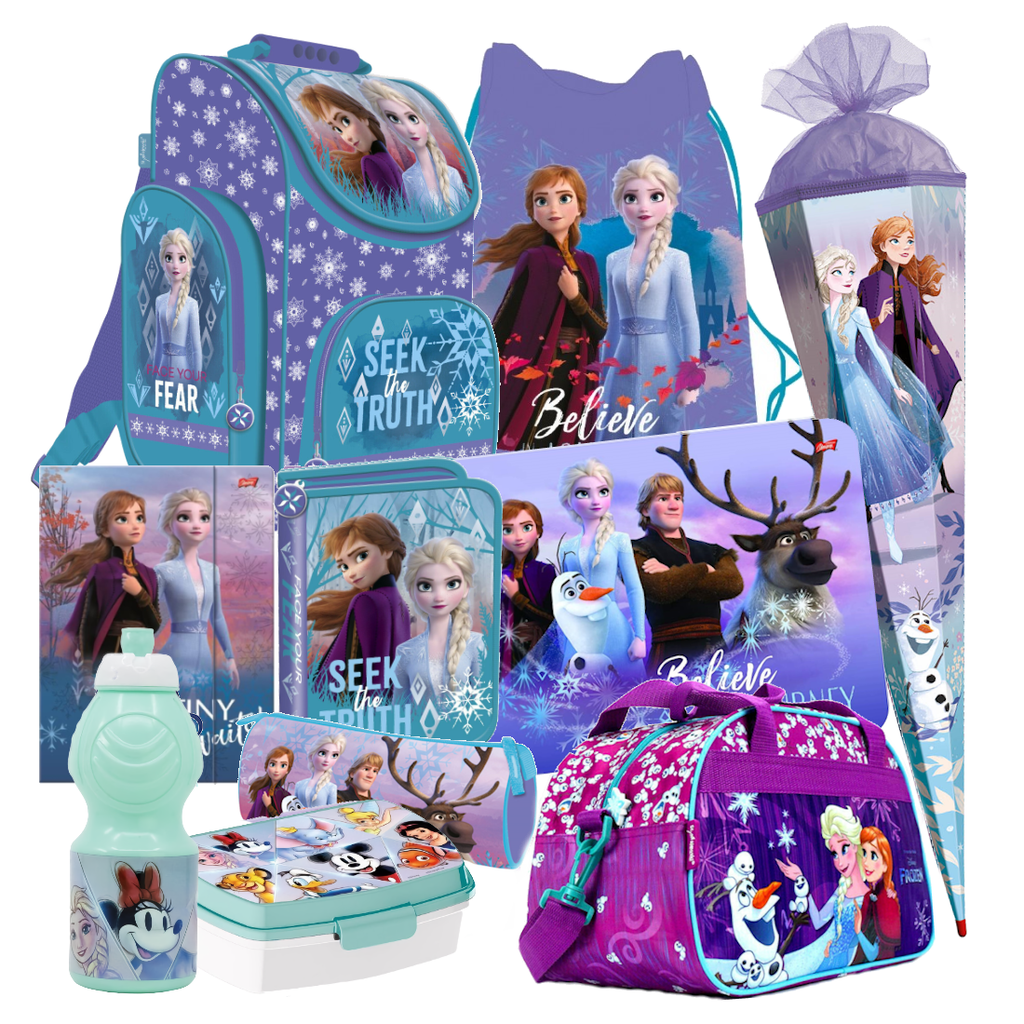 Disney Frozen Eiskönigin 10 Teile- Set SCHULRANZEN RANZEN SCHULTÜTE 85 TORNISTER