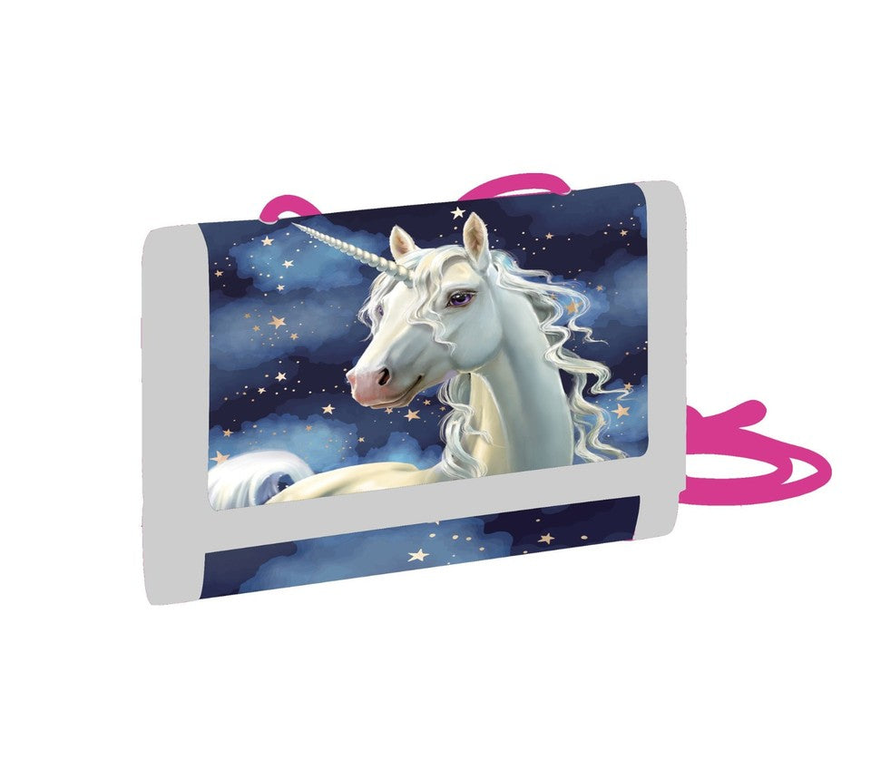 Horses Unicorn Pony PFERD EINHORN GELDBÖRSE GELDBEUTEL PORTEMONEE blau Dreams