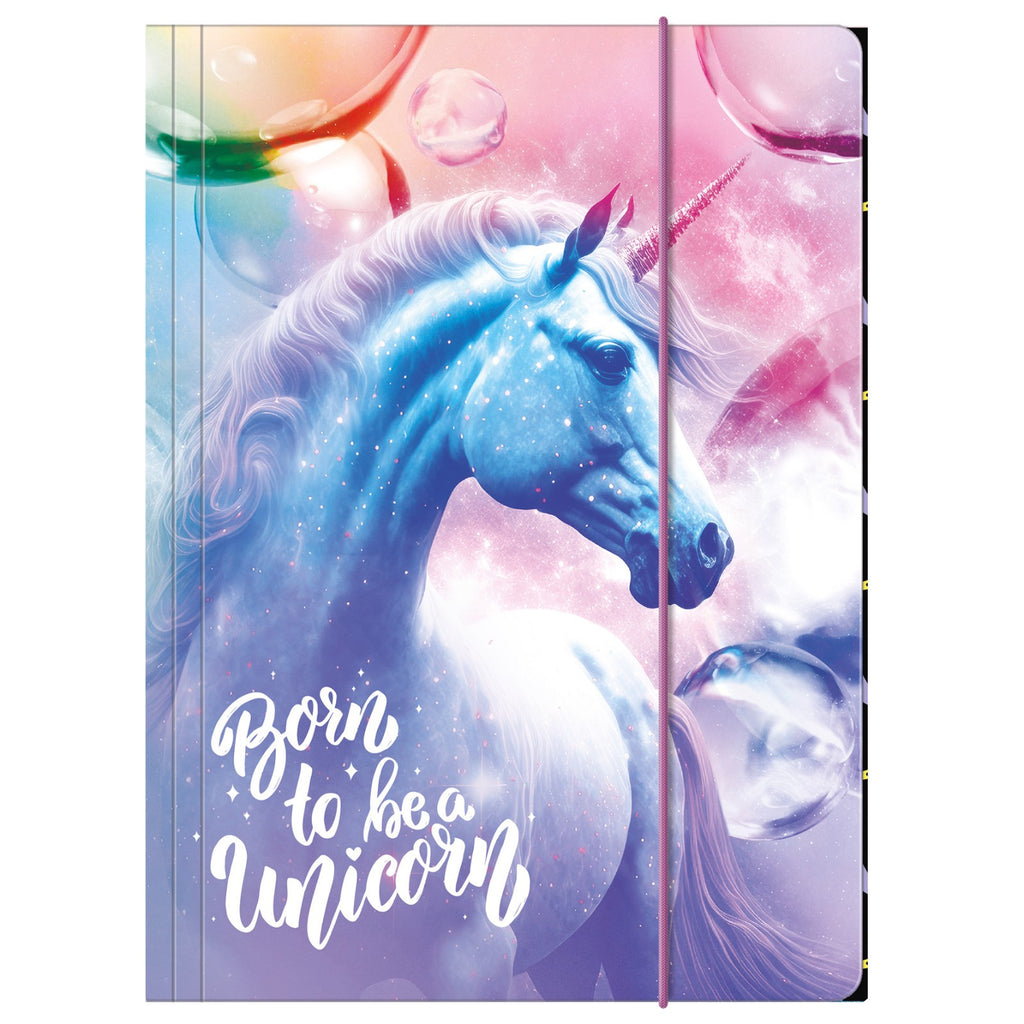 Einhorn Unicorn Pony Pferd Horse A4 Gummizugmappe Gummizug Mappe Eckspanner