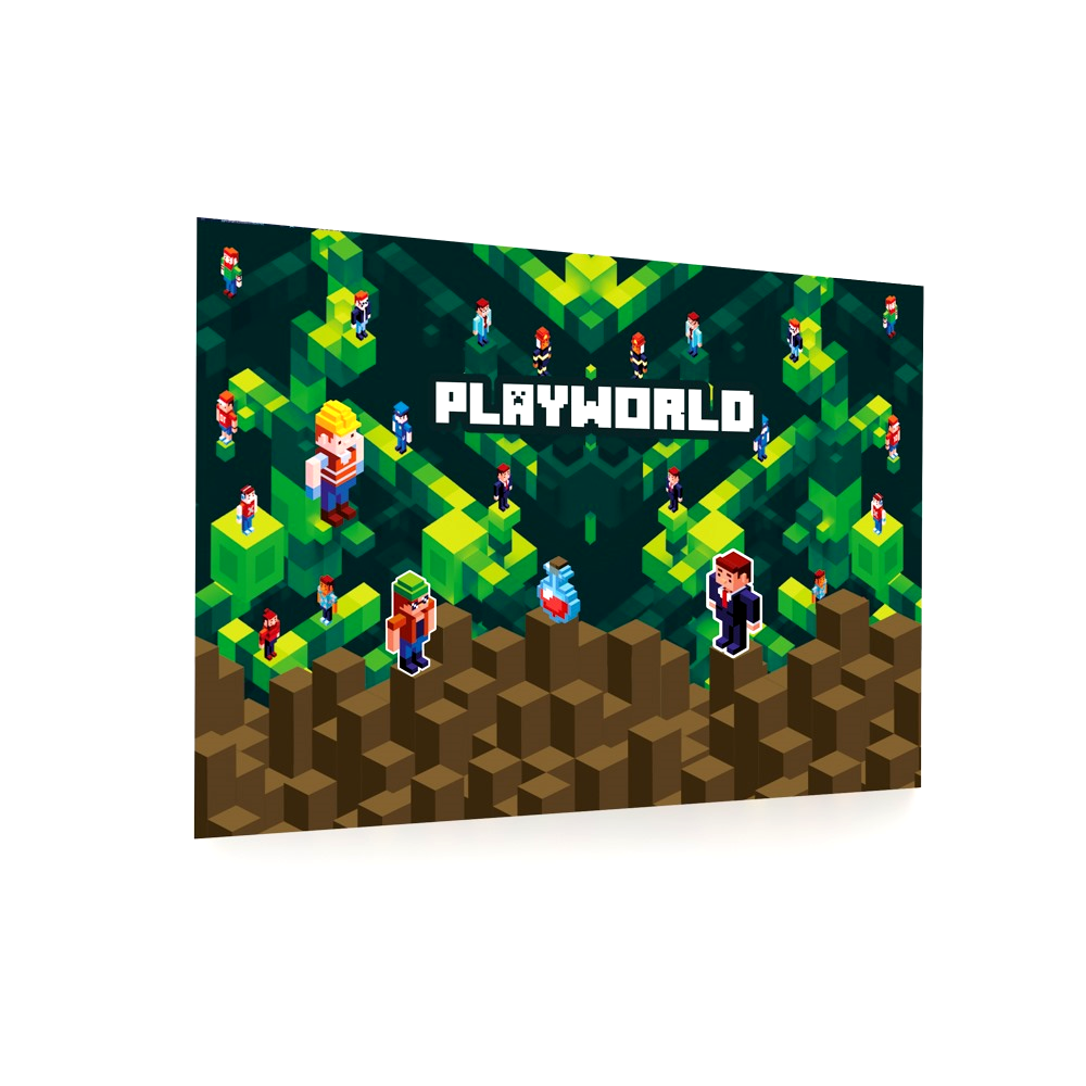 Games Play Playworld Pixel Tischunterlage SCHREIBTISCHUNTERLAGE UNTERLAGE 60 cm