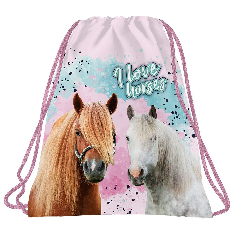 Horses Pferd Stute Hengst EINHORN Tasche SPORTTASCHE TURNBEUTEL Rucksack Unicorn