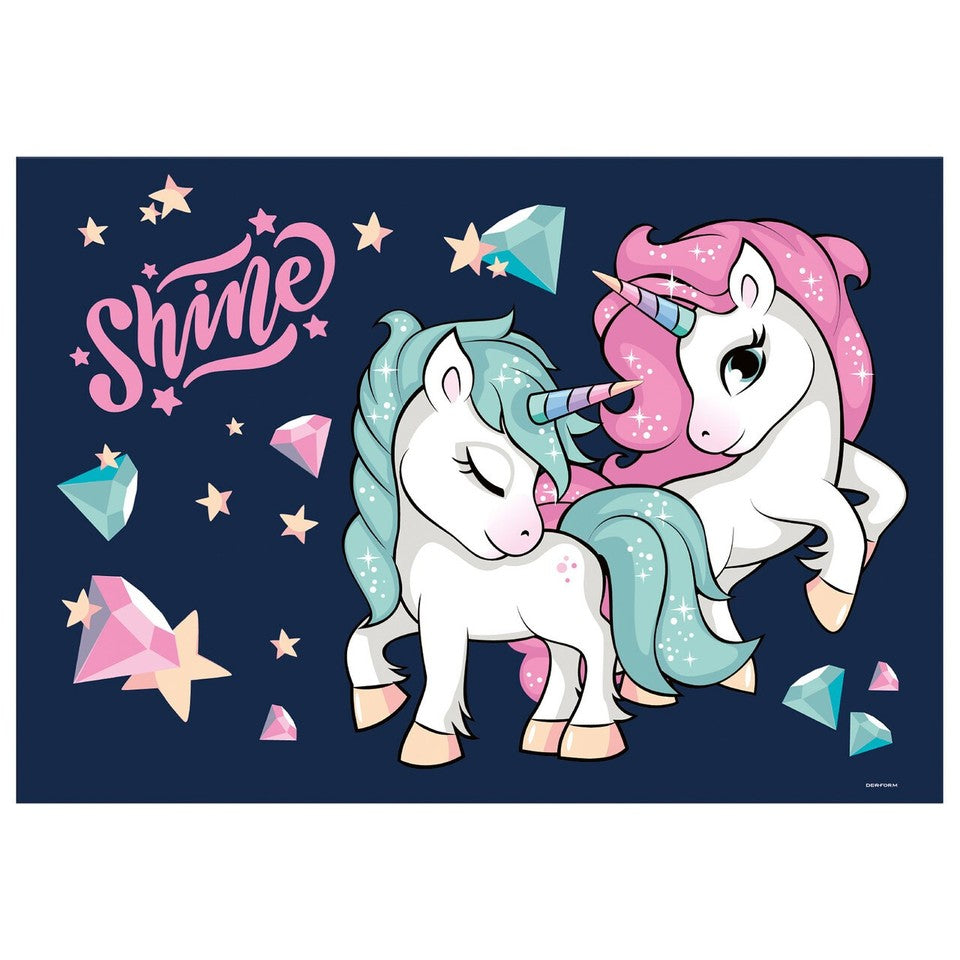 PFERD Pony Einhorn SCHREIBTISCHUNTERLAGE UNTERLAGE Unicorn 50 x 35 cm Shine neu