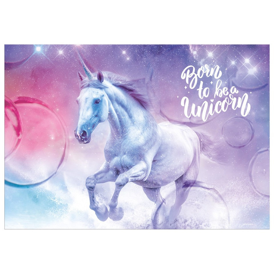 PFERD Pony Einhorn SCHREIBTISCHUNTERLAGE UNTERLAGE Unicorn 50 x 35 cm lila neu