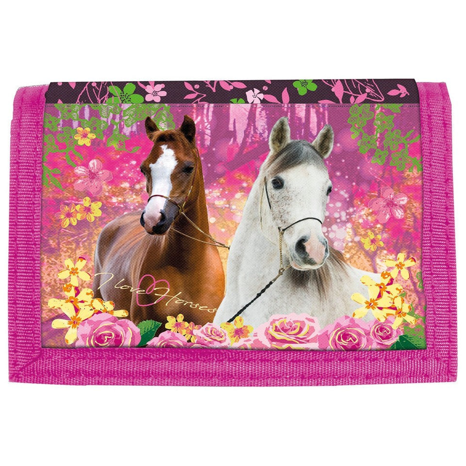 Horses Stute Hengst Pony PFERD EINHORN GELDBÖRSE GELDBEUTEL PORTEMONEE Roses