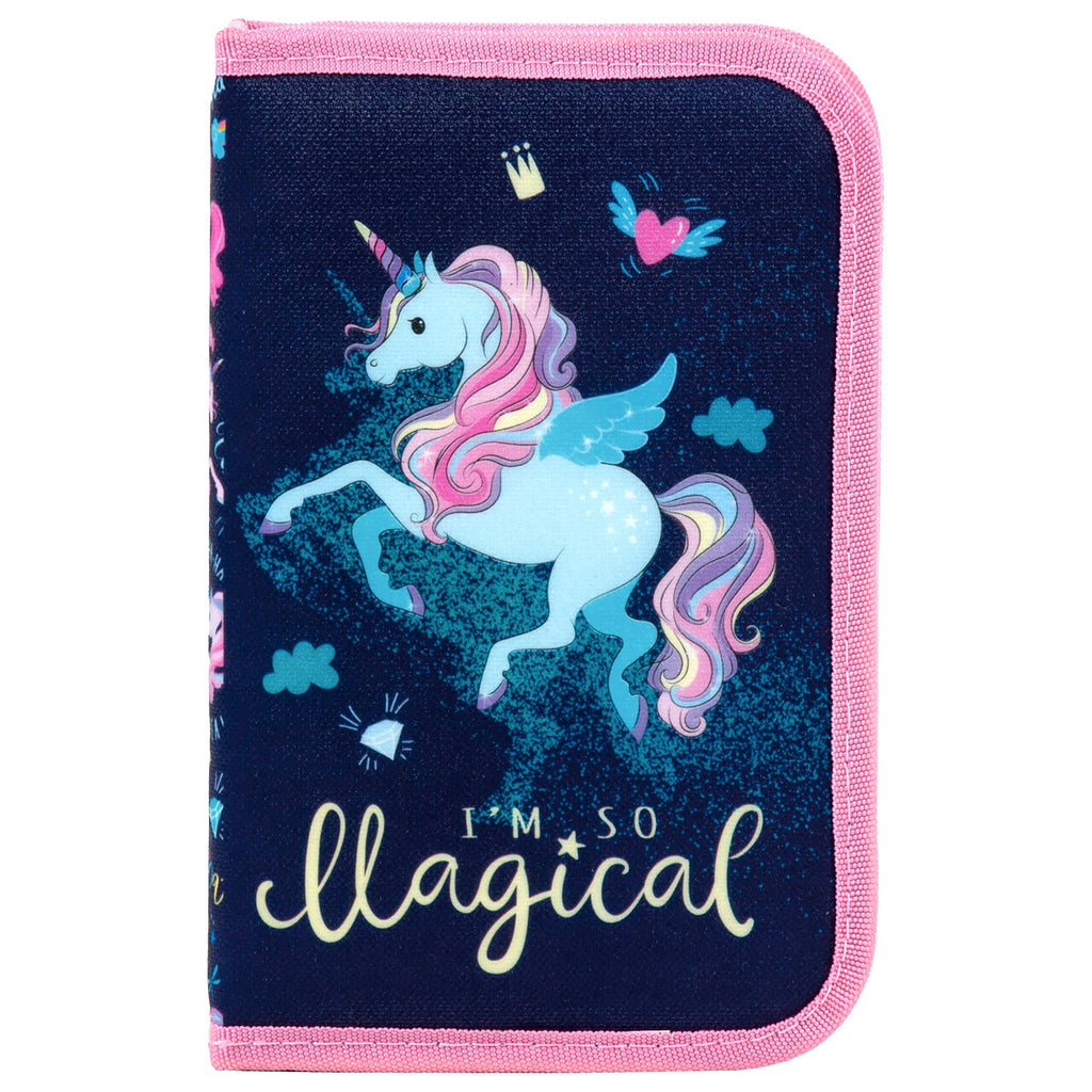PFERD Pony EINHORN Horse Unicorn gefüllt 22 Teile FEDERTASCHE FEDERMAPPE Magical