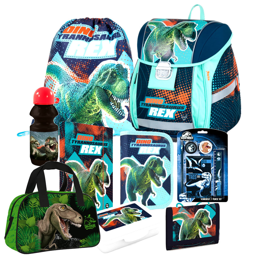 Dinosaurier Dino T-Rex SCHULRANZEN RANZEN Tornister 9 Teile Set Tasche neu***
