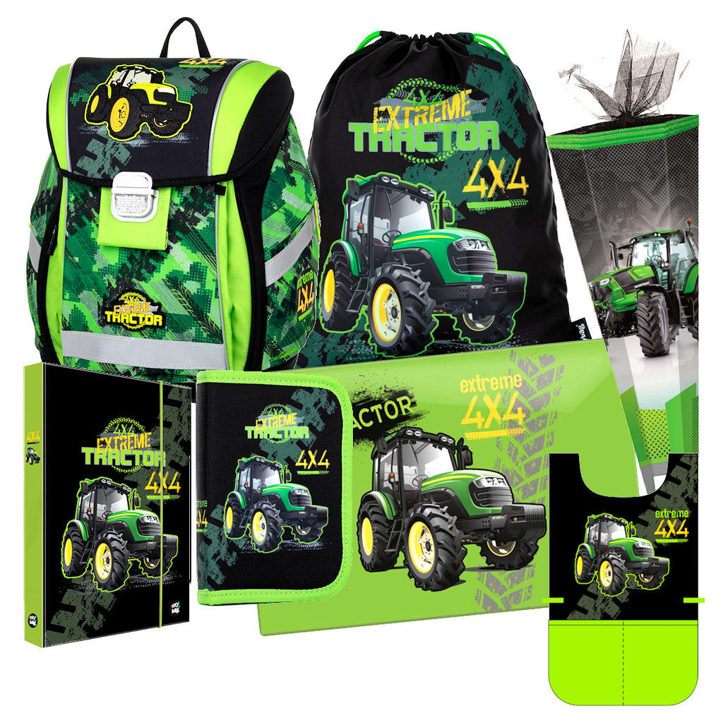 Traktor SCHULRANZEN RANZEN Tornister 7 tlg Set Federmappe Tasche Schultüte 85 cm