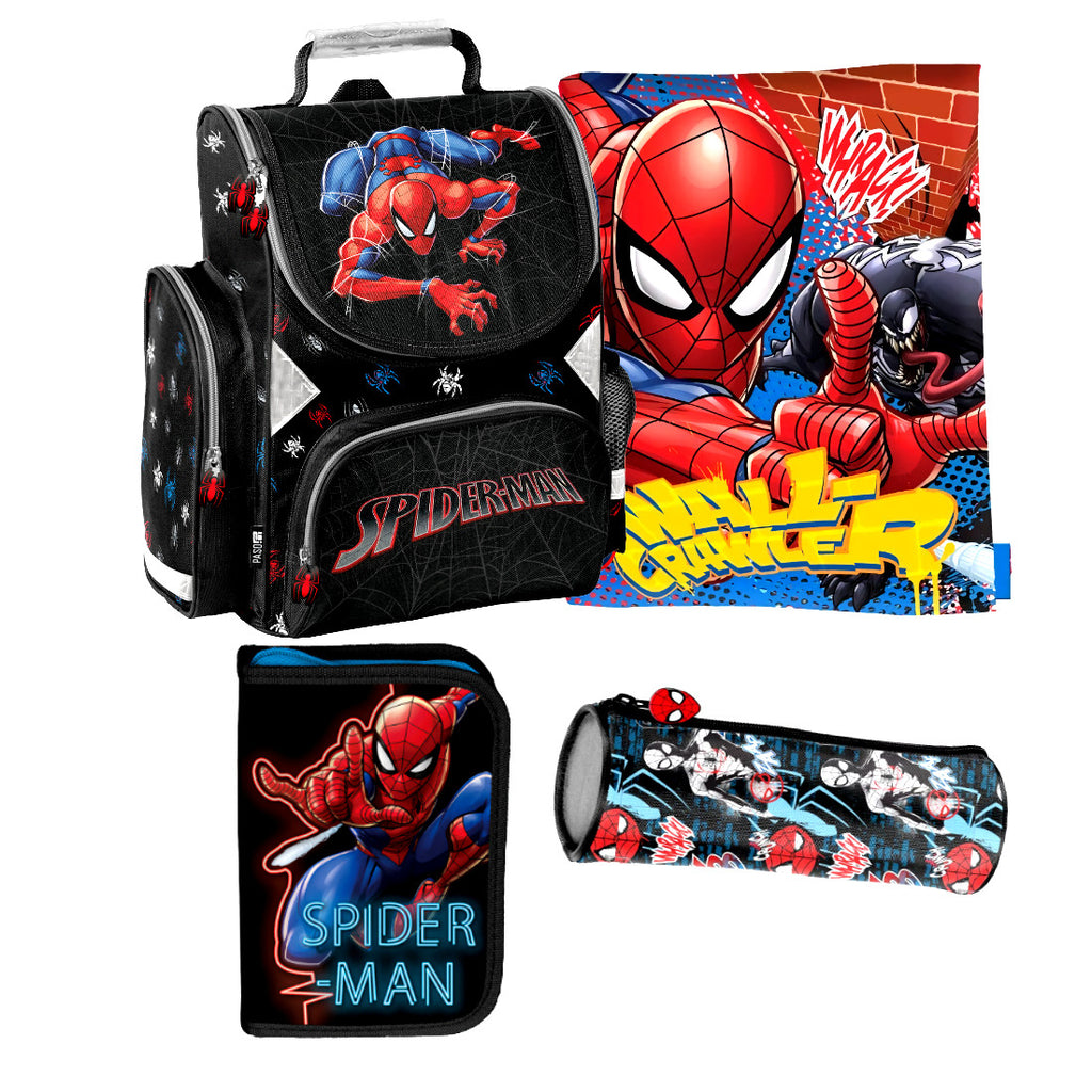 Spiderman 4 t Set SCHULRANZEN Ranzen Federmappe Tornister TASCHE Marvel Spider