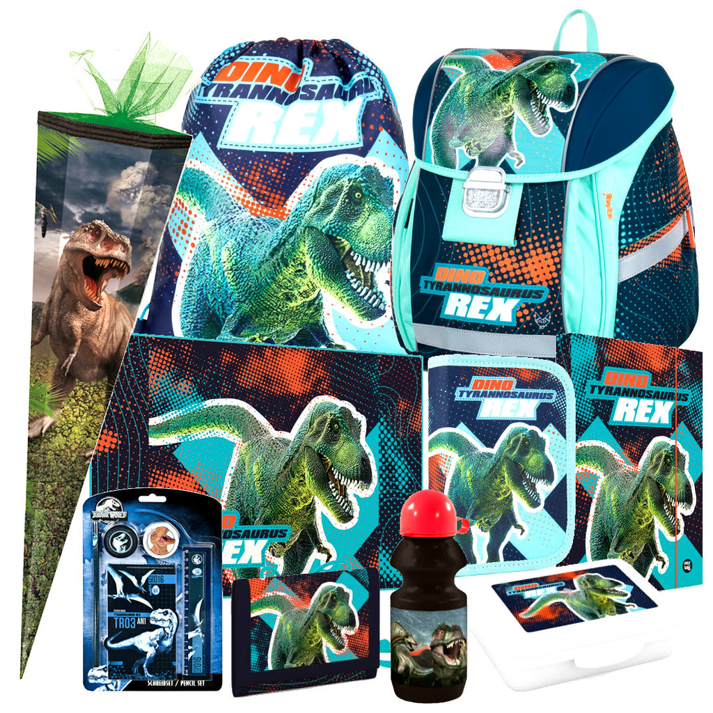 Dinosaurier Dino T-Rex 10 tl** SCHULRANZEN RANZEN Tornister Set Tasche Schultüte