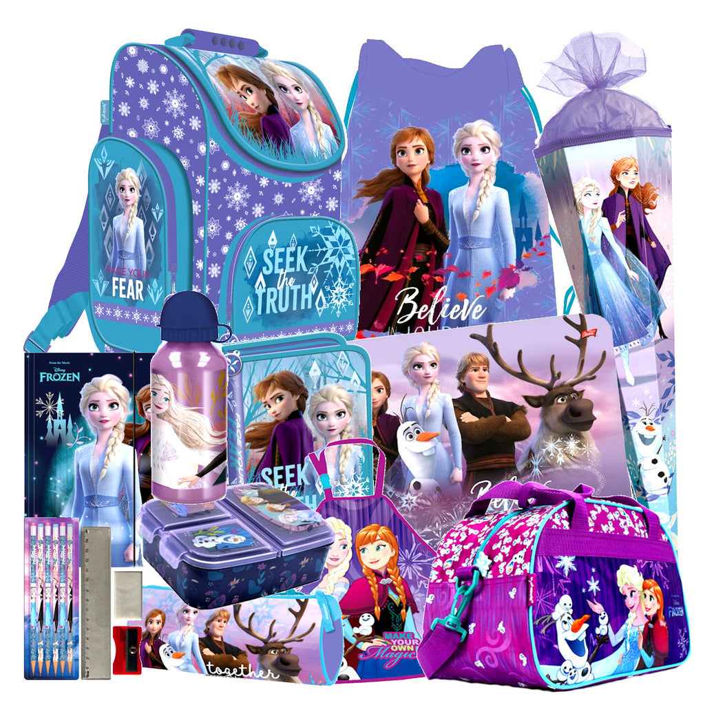 FROZEN Elsa EISKÖNIGIN 20 Teile Set SCHULRANZEN Ranzen SCHULTÜTE 85 Federmappe f