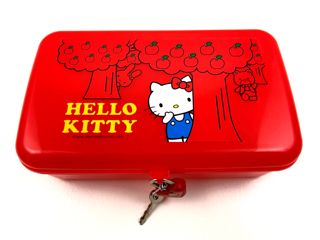 Hello Kitty Sanrio Katze Cat Schmuckdose Schmucktruhe 21 x 12 x 6 cm Apple rot