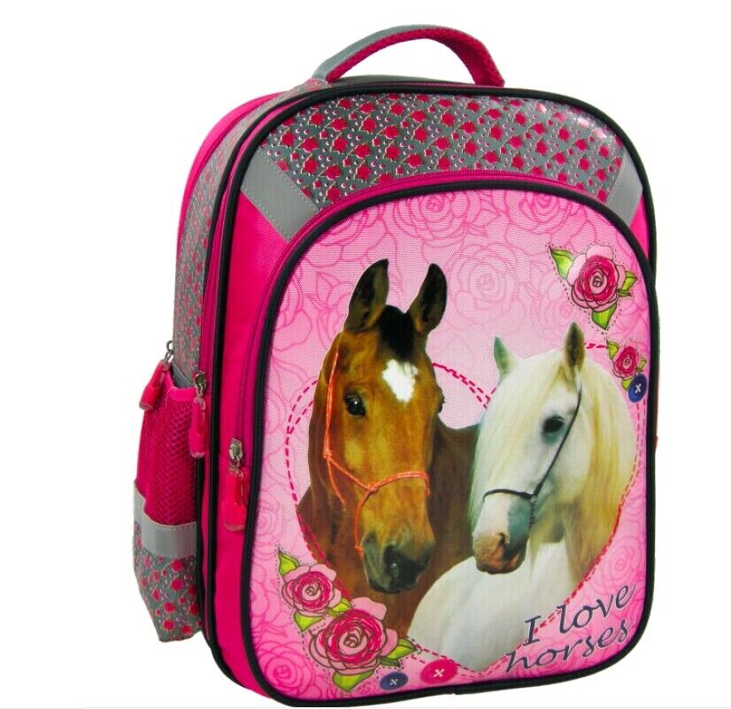 Pferd SCHULRUCKSACK pink I love Horses