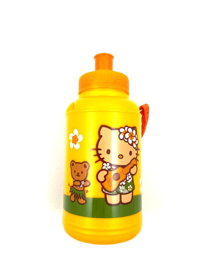 Hello Kitty Katze Cat Trinkflasche Flasche 370 ml gelb Hawaii neu