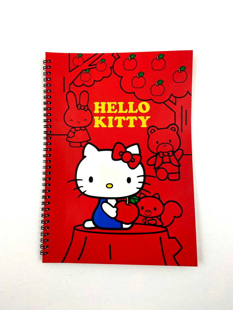 Hello Kitty Sanrio Katze Cat A4 Heft Notizbuch 30 x 21 cm gross apple tree rot