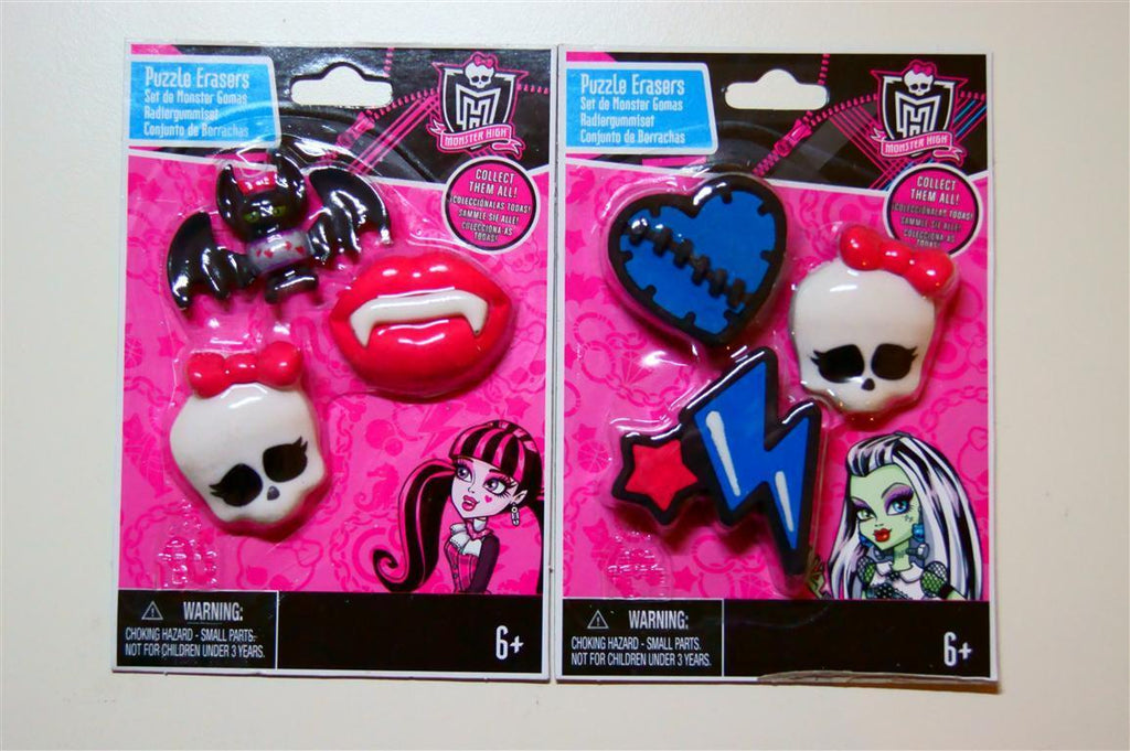 Monster High grosse Radiergummi 6er Set